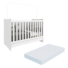 Berço 4 Em 1 Com Colchão Incluso Multimóveis Evolution Vira E