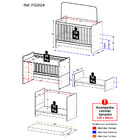 Berço 4 Em 1 Com Colchão Incluso Multimóveis Evolution Vira E