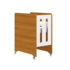 Berço 4 Em 1 Estilo Clássico Evolution Branco Fosco Com Savana