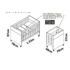 Berço 4 Em 1 Estilo Clássico Evolution Branco Fosco Com Savana