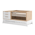 Berço 5 em 1 Grow Tranforma em Móveis Juvenis - Branco/Carval