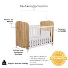 Berço Americano 100% Mdf Com Rodízios Mimo Espresso Móveis Br