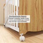 Berço Americano 100% Mdf Com Rodízios Mimo Espresso Móveis Br