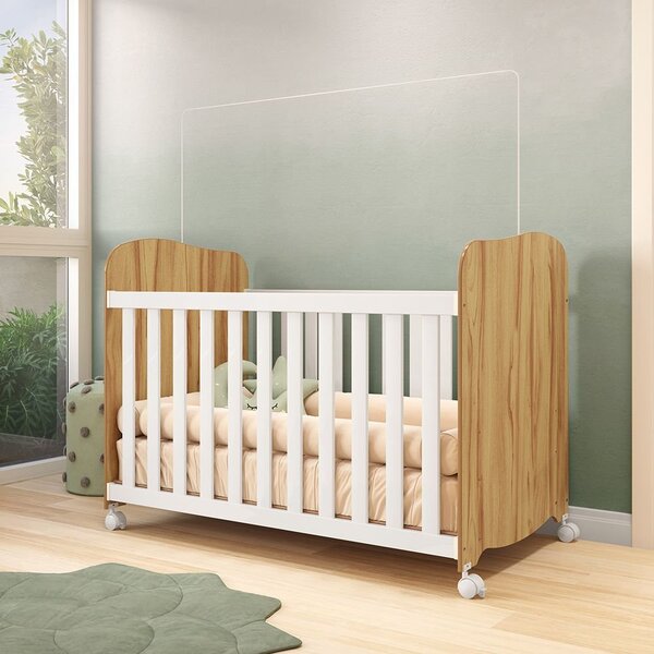 Berço Americano 100% Mdf Com Rodízios Mimo Espresso Móveis Br