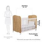 Berço Americano 100% Mdf Com Rodízios Mimo Espresso Móveis Br