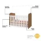 Berço Americano 100% Mdf Suporte P/mosquiteiro Uli Móveis Per