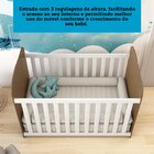 Berço Americano 100% Mdf Uli Simples  Branco Brilho/carvalho