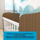 Berço Americano 100% Mdf Uli Simples  Branco Brilho/carvalho