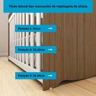 Berço Americano 100% Mdf Uli Simples  Branco Brilho/carvalho