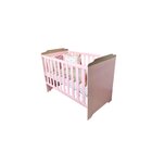 Berço Americano 3 Em 1 - 133,7x100cm Melzo Rosa/madeirado