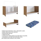 Berço Americano 3 Em 1 133x74,8cm Com Colchão Aconchego  Noga