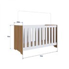 Berço Americano 3 Em 1 133x74,8cm Com Colchão Aconchego  Noga