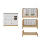 Berço Americano 3 Em 1 Com Colchão Incluso E Cômoda 1 Porta 4