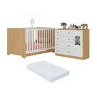 Berço Americano 3 Em 1 Com Colchão Incluso E Cômoda 1 Porta 4