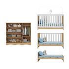 Berço Americano 3 Em 1 Com Colchão Incluso E Cômoda 1 Porta 4