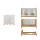 Berço Americano 3 Em 1 Com Colchão Incluso E Cômoda 1 Porta 4