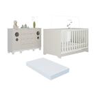 Berço Americano 3 Em 1 Com Colchão Incluso E Cômoda 2 Portas