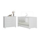 Berço Americano 3 Em 1 Com Cômoda 1 Porta 4 Gavetas Allegra M