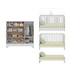 Berço Americano 3 Em 1 Com Cômoda 1 Porta 4 Gavetas Allegra M