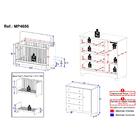 Berço Americano 3 Em 1 Com Cômoda 1 Porta 4 Gavetas Dengo Mul