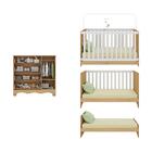 Berço Americano 3 Em 1 Com Cômoda 1 Porta 4 Gavetas Dengo Mul