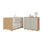 Berço Americano 3 Em 1 Com Cômoda 1 Porta 4 Gavetas Realeza M