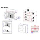 Berço Americano 3 Em 1 Com Cômoda 1 Porta 4 Gavetas Realeza M
