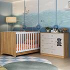 Berço Americano 3 Em 1 Com Cômoda 1 Porta 4 Gavetas Teddy Mul