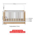 Berço Americano 3 Em 1 P/colchão 130x70cm Multimóveis 0527pa