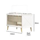 Berço Americano 3 Em 1 Retrô Amora Branco Fosco Carolina Baby