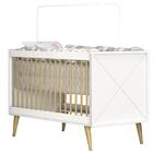 Berço Americano 3 Em 1 Retrô Amora Branco Fosco Carolina Baby