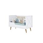 Berço Americano 3 Em 1 Retrô Amora Branco Fosco Carolina Baby