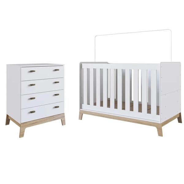 Berço Americano 3 Em 1 Selo Inmetro Cômoda 4 Gavetas Favo De