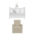 Berço Americano 3x1 Com Colchão Incluso Poltrona De Amamentaç