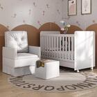 Berço Americano 3x1 Com Poltrona De Amamentação E Puff Pimpol