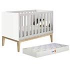 Berço Americano Classic Com Pés Madeira Natural E Colchão D18