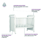 Berço Americano Com Colchão Carolina Baby Mimo Mini Cama 2 Em