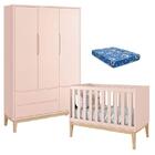 Berço Americano Com Colchão E Guarda Roupa Classic 3 Portas R