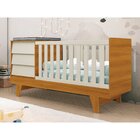 Berço Americano Com Mesa De Cabeceira Prince Areia Fosco/sava