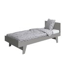 Berço Americano Com Mesa De Cabeceira Prince Cinza Fosco