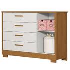 Berço Americano Danny E Cômoda Infantil Zaki Branco Acetinado