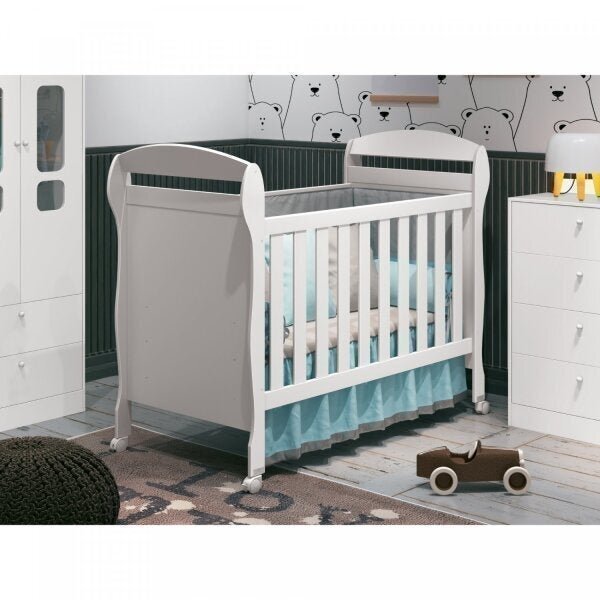 Berço Americano Danny Reller Móveis Branco Brilho