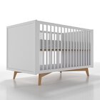 Berço Americano Em Mdf Grade Fixa Zen Branco