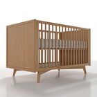 Berço Americano Em Mdf Grade Fixa Zen Nogueira