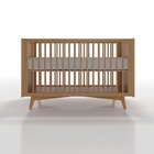 Berço Americano Em Mdf Grade Fixa Zen Nogueira