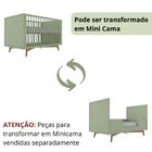 Berço Americano Em Mdf Grade Fixa Zen Verde