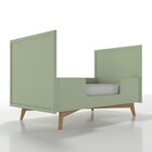 Berço Americano Em Mdf Grade Fixa Zen Verde