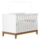 Berço Americano Flip Branco Acetinado Com Colchão - Reller