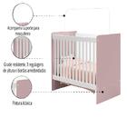 Berço Americano Giovana 0,70m X 1,30m  Banco/rosa J&a Móveis