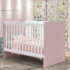 Berço Americano Giovana 0,70m X 1,30m  Banco/rosa J&a Móveis